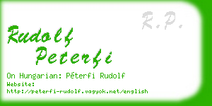 rudolf peterfi business card