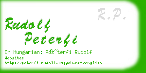 rudolf peterfi business card